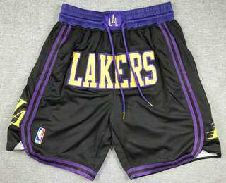 Mens Los Angeles Lakers Black 2023 City Icon Swingman Shorts